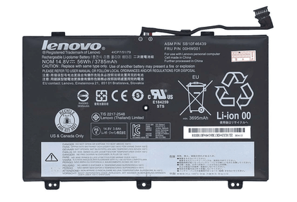 Original Lenovo FRU P/N 00HW001 ASM P/N SB10F46439 4ICP7/52/76 Lenovo ThinkPad S3 Yoga 14 ThinkPad S5 Laptop battery - eBuy KSA