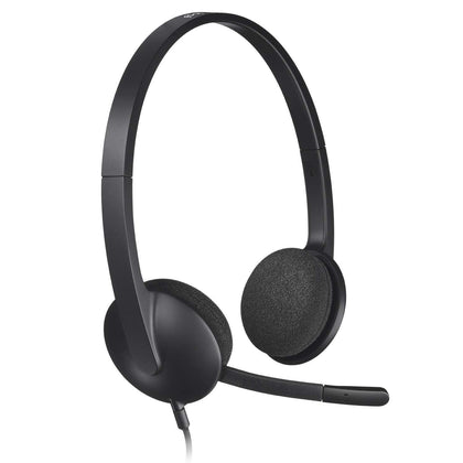 Logitech H340 Wired USB Business On-Ear Stereo Headphones - eBuy KSA