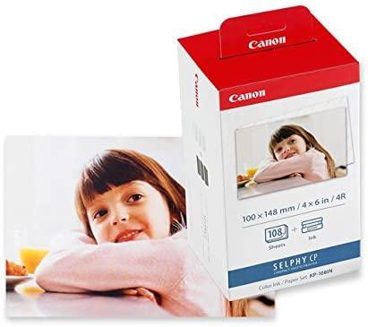 Canon KP-108 Color Ink Paper Set, Postcard Size 100 x 148 mm, 108 Sheets Selphy CP - eBuy KSA
