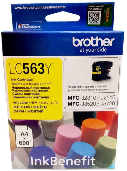 Brother LC563 Ink Cartridge 600-Pages Yellow - eBuy KSA