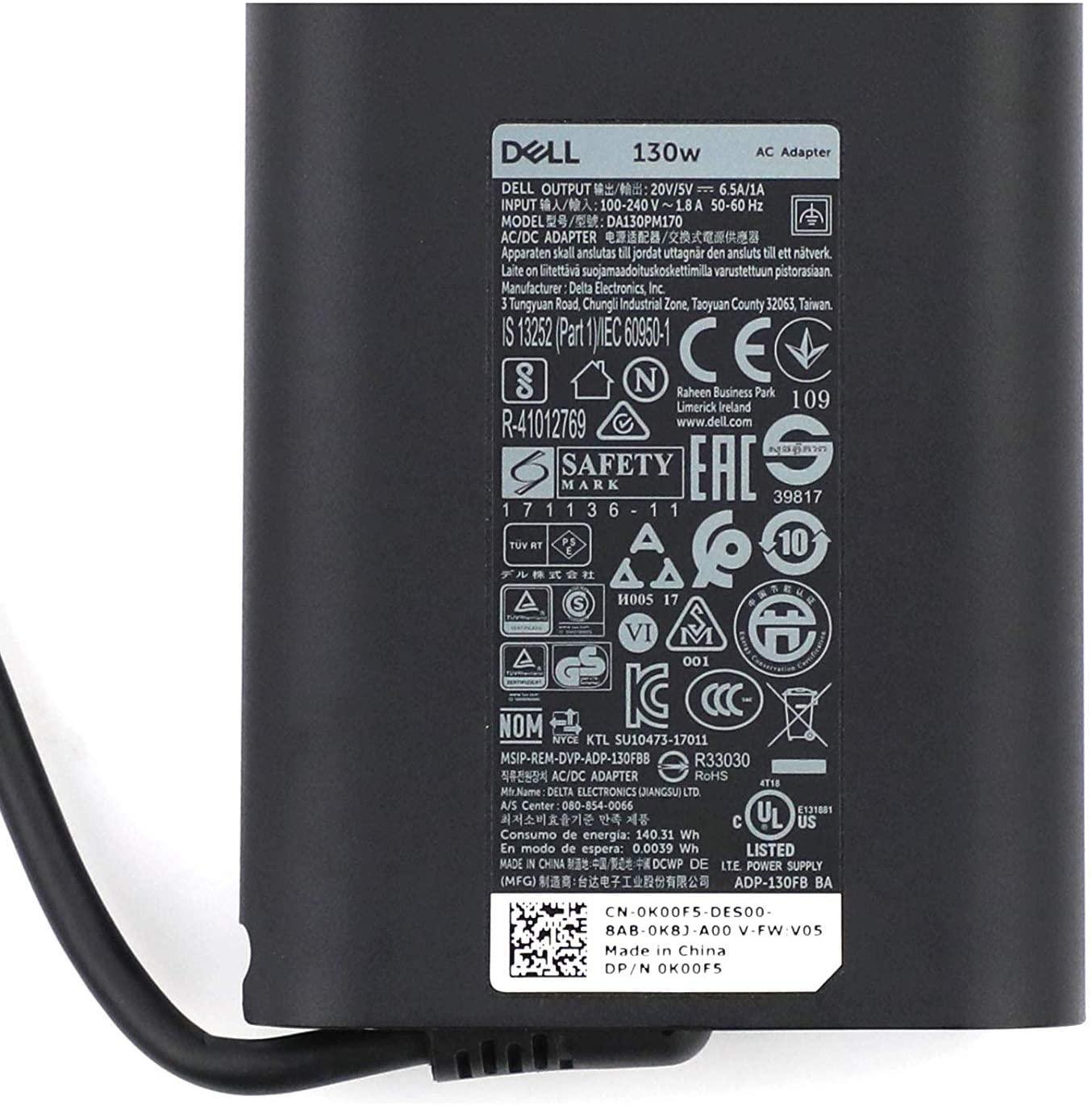 Dell 130W USB-C Type-C Original Adapter or Charger for Dell XPS 15 2-in-1 9575 HA130PM170