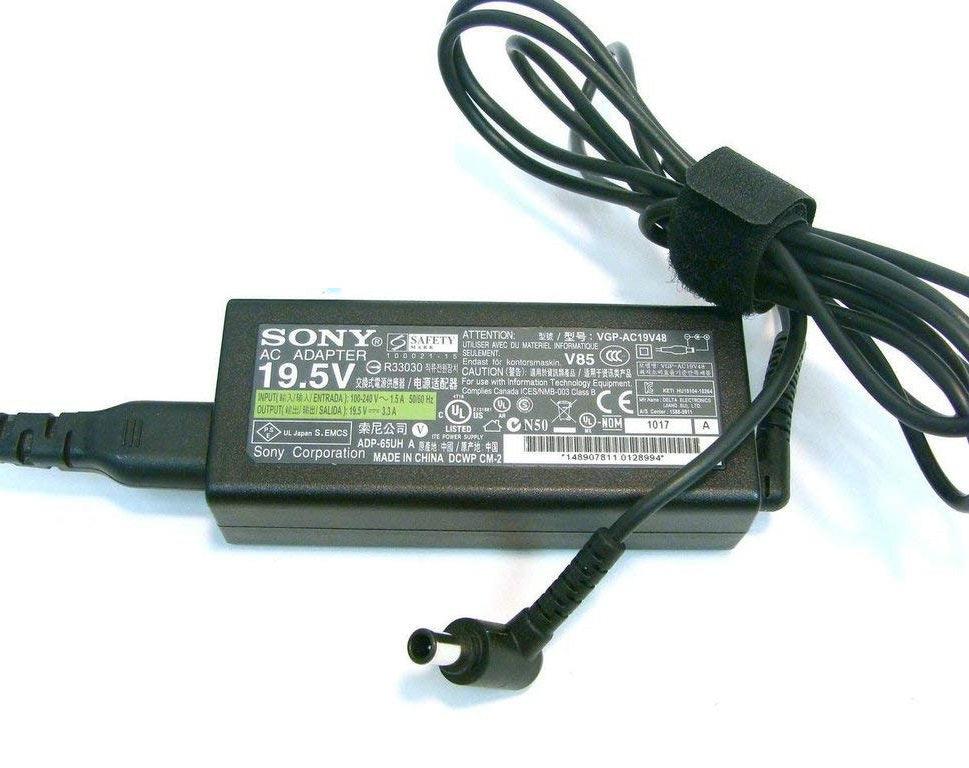 19.5V 3.3A Original laptop AC adapter for SONY 65W 6.5*4.4mm VGP-AC19V43, VGP-AC19V48 adapter charger