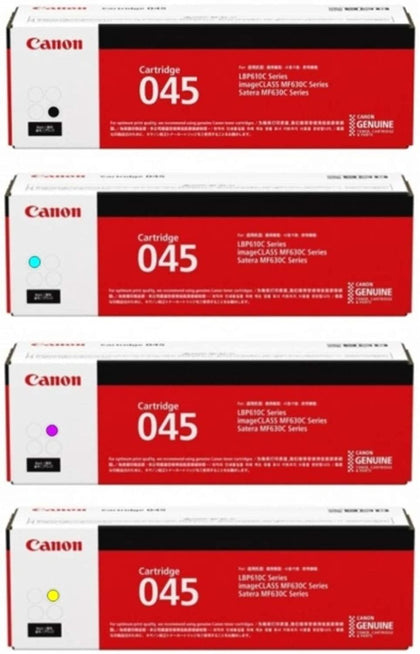 Canon 045 Toner Cartridge - Kit A for MF630 Series & LBP612Cdw Printers, Includes Yellow/Magenta/Cyan/Black