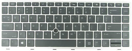 Original Hp Laptop Keyboard for ELITEBOOK 840-G5 745-G5 with point, Backlit - eBuy KSA