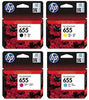 HP 655 Ink Cartridges Set - Black, Cyan, Magenta and Yellow - eBuy KSA