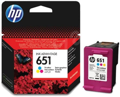 HP 651 Ink Advantage Cartridge, Tri-color - C2P11AE