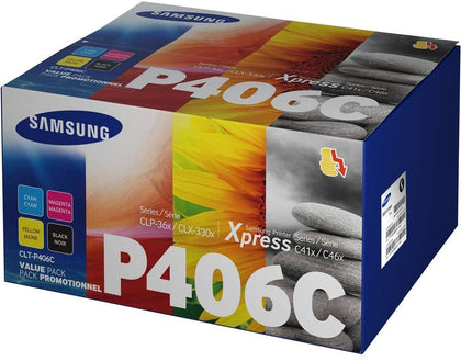 Samsung Color Toner Cartridge Value Pack - CLT-406S, Multi Color