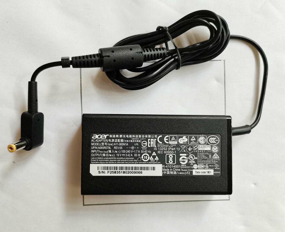 Original 19V 3.42A 65W Laptop Charger compatible with Acer PA-1650-69 ASPIRE E1-522-3442 E1-531-2686 (5.5*1.7mm)