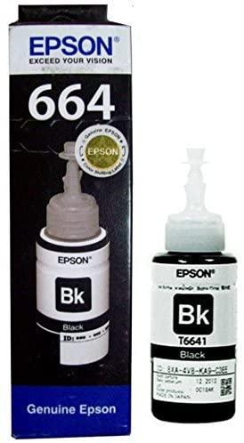 زجاجة حبر Epson T6641 EcoTank باللون الأسود سعة 70 مل حبر إعادة التعبئة الأصلي