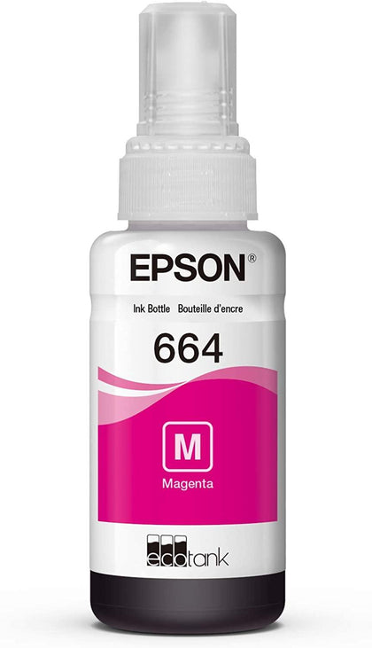 Epson T6643 EcoTank Magenta Color Ink Bottle 70ml Original Refill Ink - eBuy KSA