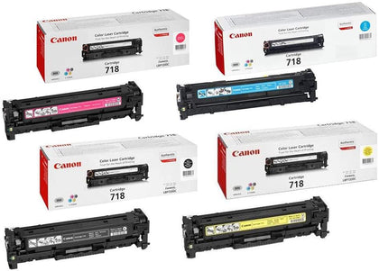 Canon 718 Laser Ink Toner 4 Color Set