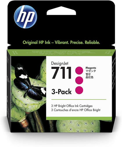 HP Ink No.711 Magenta tri-pack (CZ135A) VE 3 x 29ml لسلسلة Designjet T120, T520 ePrinter