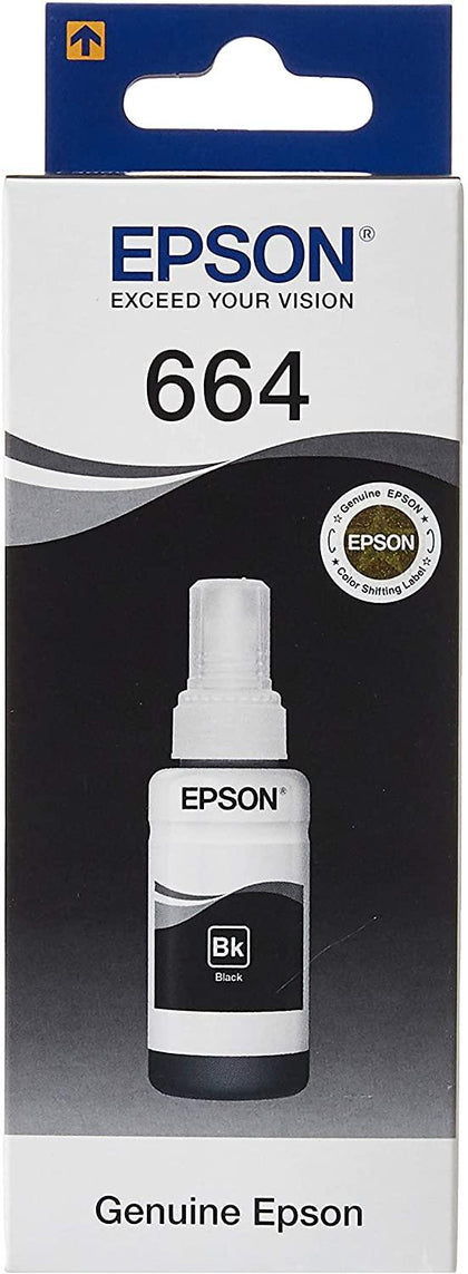 Epson T6641 Black Original Ink Tank for Printer, 70 ml