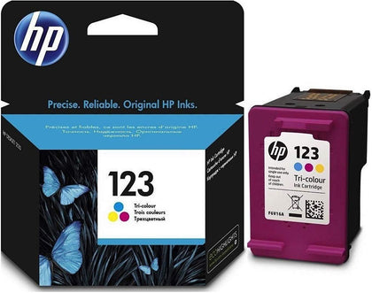 HP 123 Tri-color (Cyan, Magenta, Yellow) Original Ink Advantage Cartridge - F6V16AE - eBuy KSA