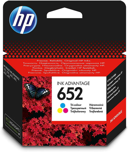 HP original ink F6V24AE, HP 652, color, 200p, HP DeskJet IA 4530, 4535, 4675, 1115, 2135, 3635 - eBuy KSA