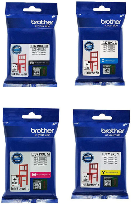 Brother LC3719XL High Capacity Ink Set for MFC-J2330DW MFC-J2730DW MFC-J3530DW AND MFC-J3930DW - eBuy KSA