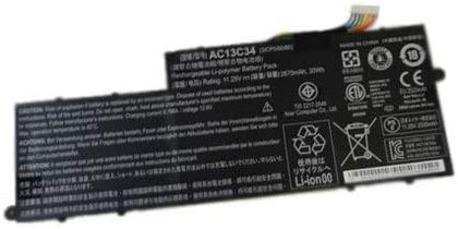 Genuine Acer Aspire E3-111 E3-112 E3-112M ES1-111 ES1-111M V5-122 V5-122P V5-132 V5-132P Laptop Battery AC13C34