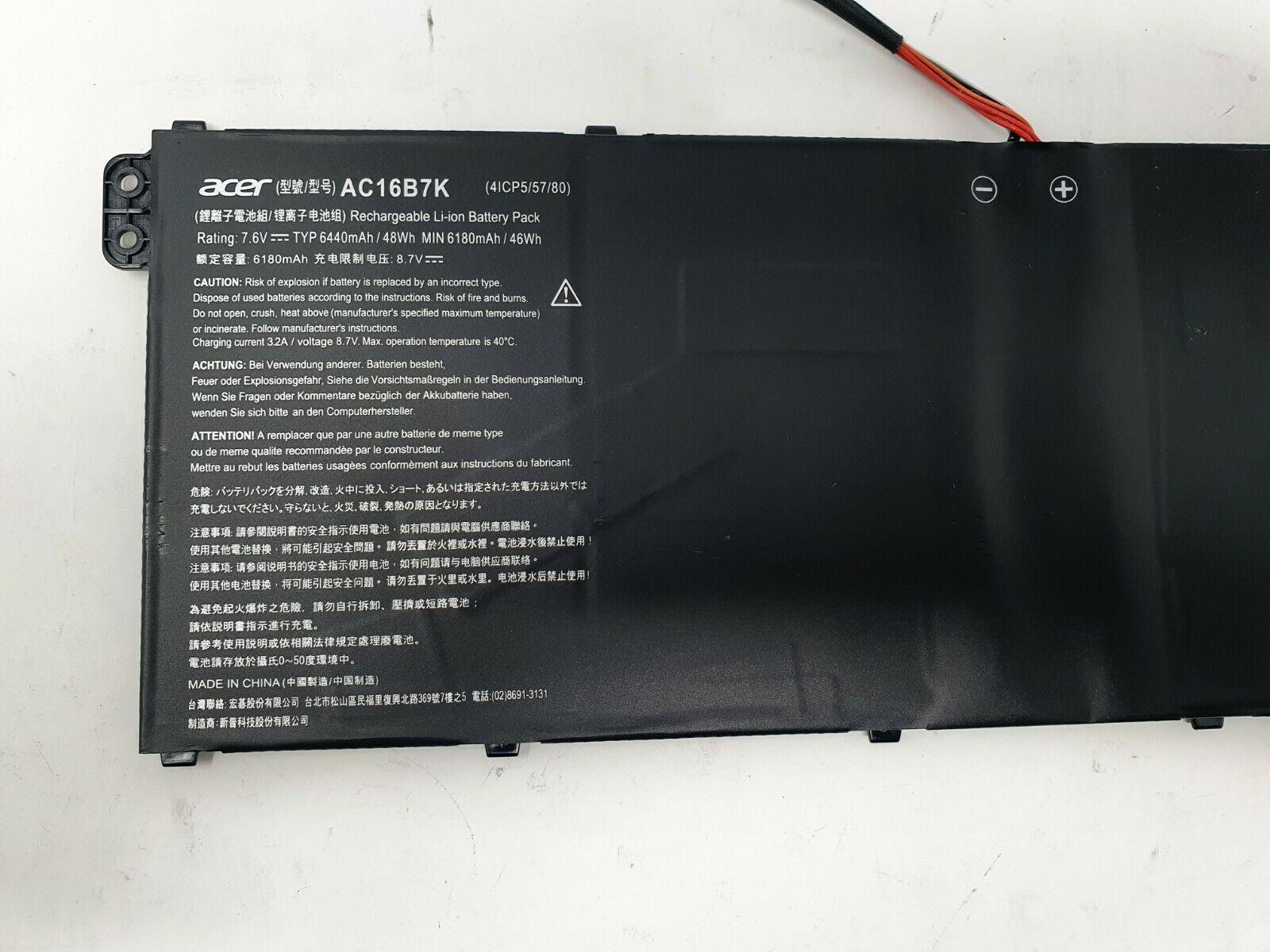 Genuine AC16B7K Acer Aspire V5-572 Aspire V5-573 AC16B8K N17Q5 Laptop Battery
