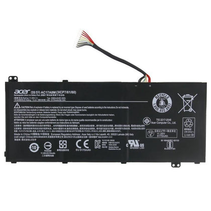 11.55V 5360mAh (61.9Wh) AC17A8M original laptop battery for Acer Spin 3 SP314-52-599W, TravelMate X3410-M-51XY - eBuy KSA