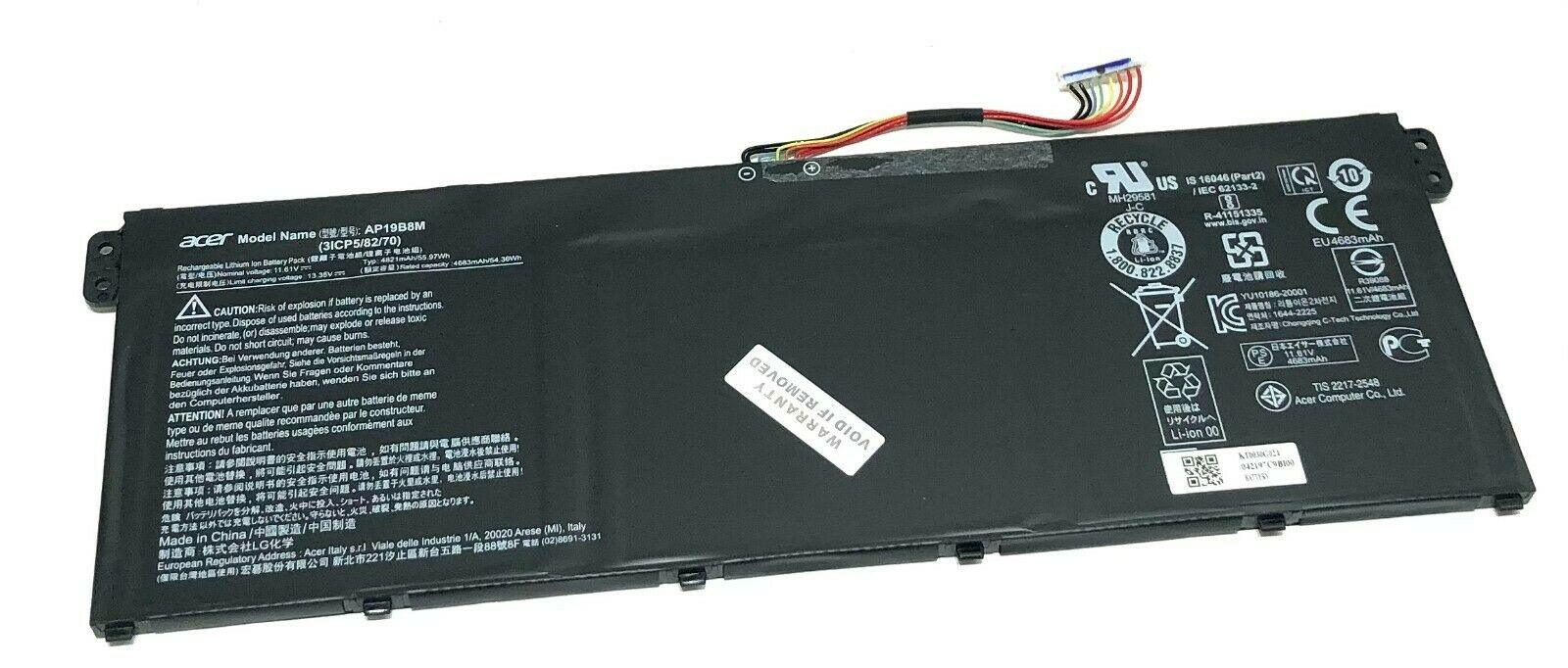 Acer AP19B8M Swift 3 SF314-59-33LW TravelMate P4 TMP414-51-50CT Laptop Battery