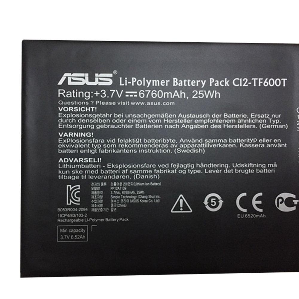 25W C12-TF600T Original Laptop Battery For Asus Vivo Tab TF600T TF600TG
