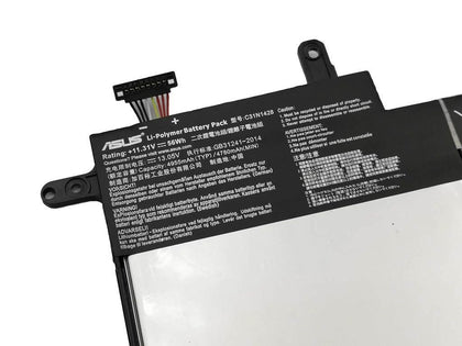 11.31V 56Wh 4955mAh C31N1428 Laptop Battery compatible with ASUS Zenbook UX305LA Zenbook UX305UA - eBuy KSA