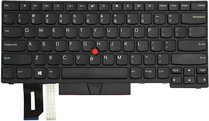 US Keyboard for Lenovo ThinkPad L380 L390 E490 E495 T490 L490 E480 E485 L480 T480s R480 R490 Laptop Replace Black