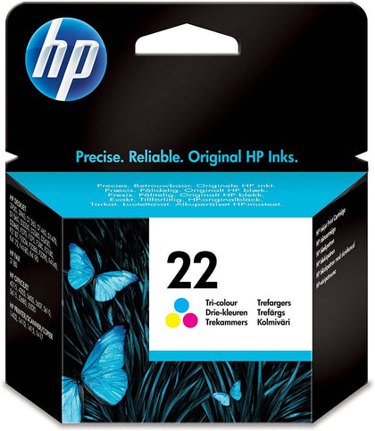 خرطوشة حبر HP 22، ثلاثية الألوان [c9352ae]، متعددة الألوان (HPC9352A)