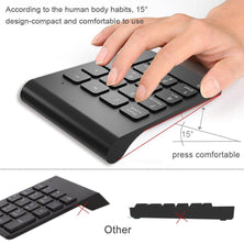 AVATTO Small-size 2.4GHz Wireless Numeric Keypad Numpad 18 Keys Digital Keyboard for Accounting Teller Laptop Notebook Tablets - eBuy KSA