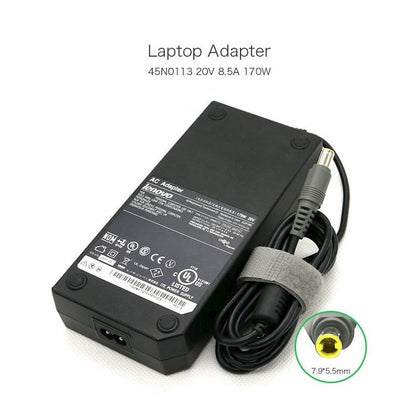 Original Lenovo 20v 8.5a 170w (7.9*5.5mm) 45N0113 Power Supply Laptop AC Adapter/ Charger Compatible with Lenovo W520, W530, W700, W701 - eBuy KSA