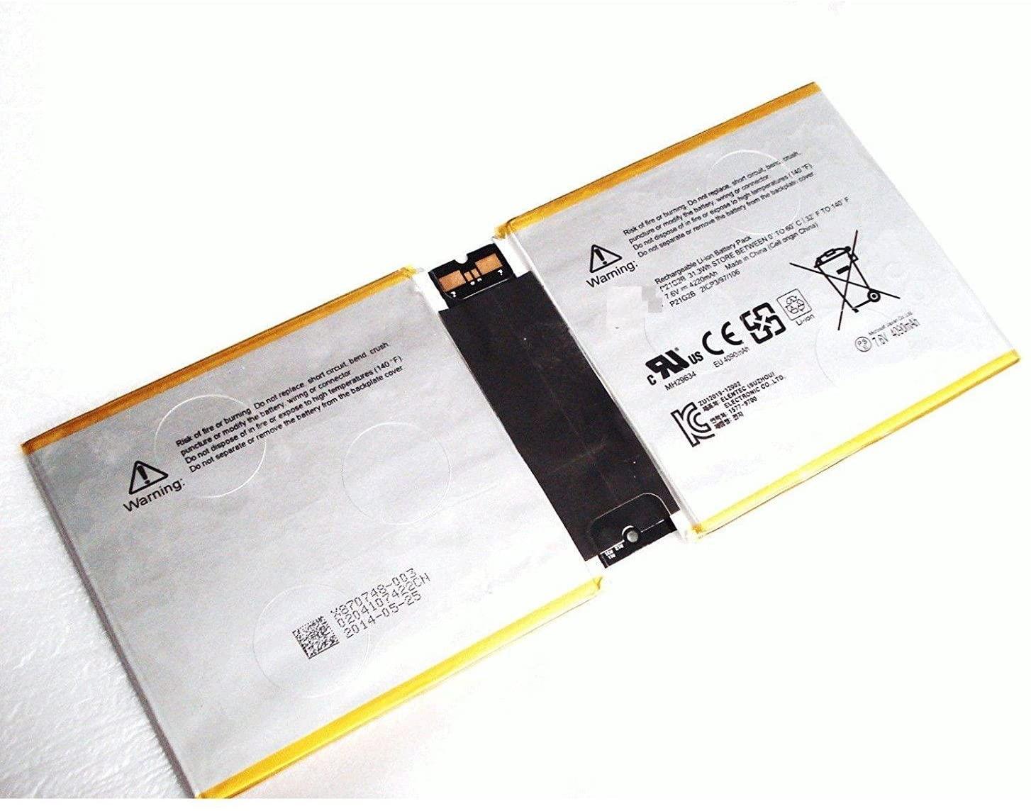 7.6V 31.3Wh/4220mAh P21G2B Battery for Microsoft Surface RT 2 1572 10.6