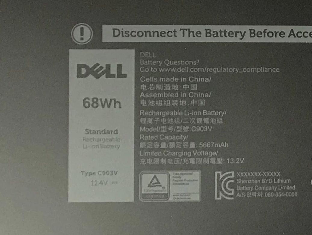 11.4V 5667mAh 68Wh New Genuine Battery for Dell C903V 447VR