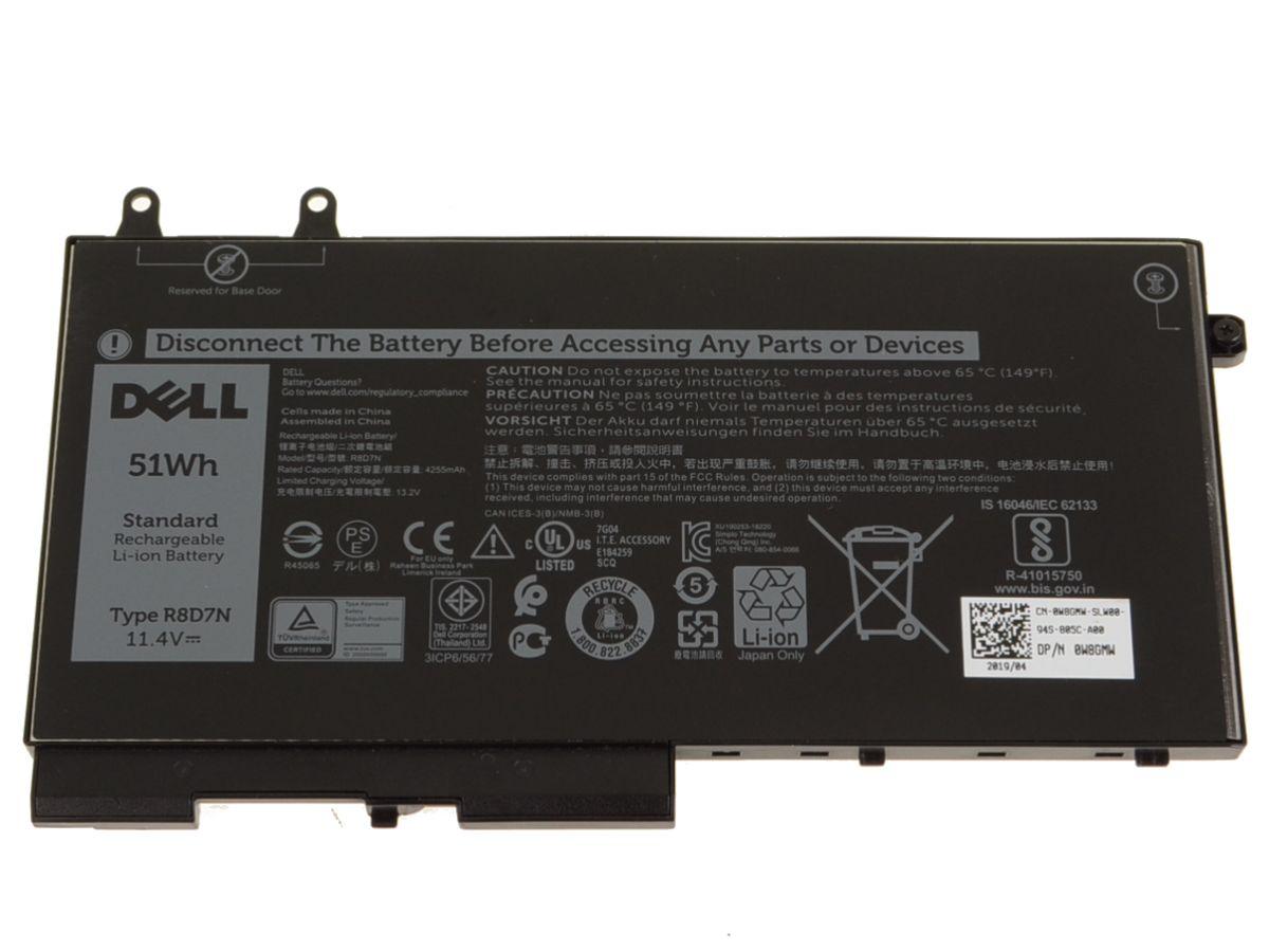 Dell Original Latitude 5400 5401 5500 Precision 3540 51Wh Laptop Battery R8D7N - 1 Year Warranty