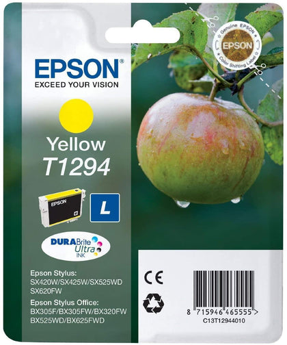 Epson Durabrite Ultra Ink Large Cartridge, Yellow [t1294] - eBuy KSA