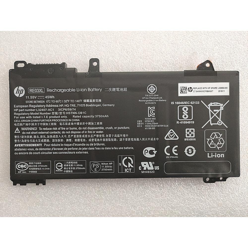 Original 11.55v Re03xl L32656-005 Battery for HP ProBook 450 G6 440 G6 430 G6