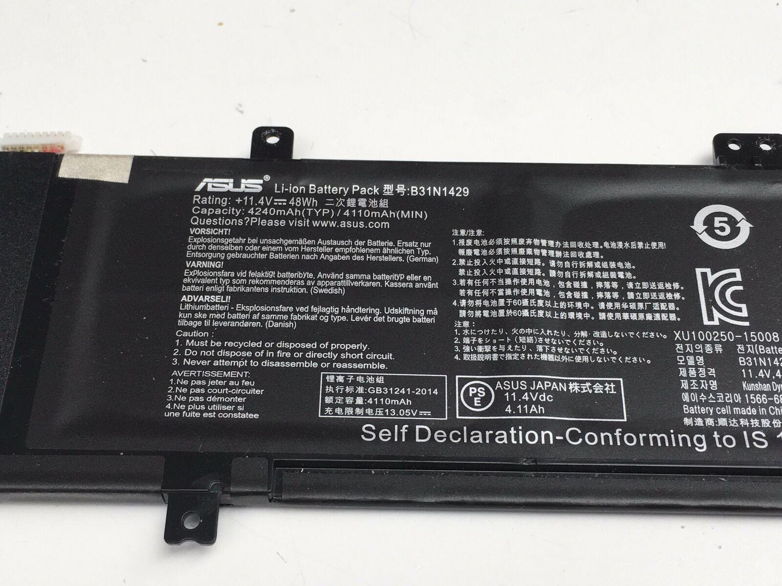 Original ASUS B31N1429 Battery For Vivobook A501L A501LX A501L A501LB5200 K501U K501UX K501UB