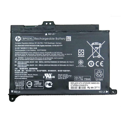 7.7V 41wh 5150mAh BP02XL Original Laptop Battery compatible with HP Pavilion PC 15 15-AU 849909-850 (F9-21) 849569-421 HSTNN-LB7H BP02041XL