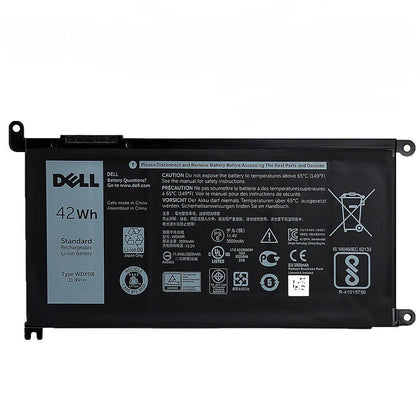 Original DELL WDX0R Laptop Battery compatible with Dell Inspiron 13 7368 14-7460 15 7560 17 5765 5767 5770 3CRH3 T2JX4 11.4V 42Wh