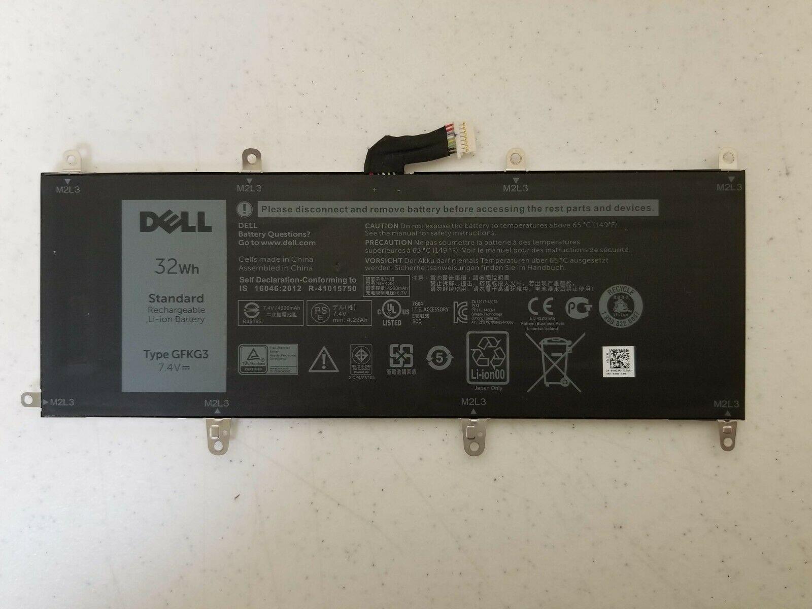 32Wh 7.4V GFKG3 Battery For Dell Venue 10 Pro 5056 Tablet VN25R WH96V