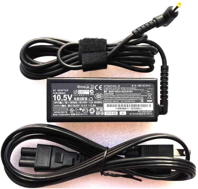 Replacement 10.5V 3.8A AC Adapter Charger VGP-AC10V8 for Sony VAIO Duo 11 10 Ultrabook (4.8*1.7mm)