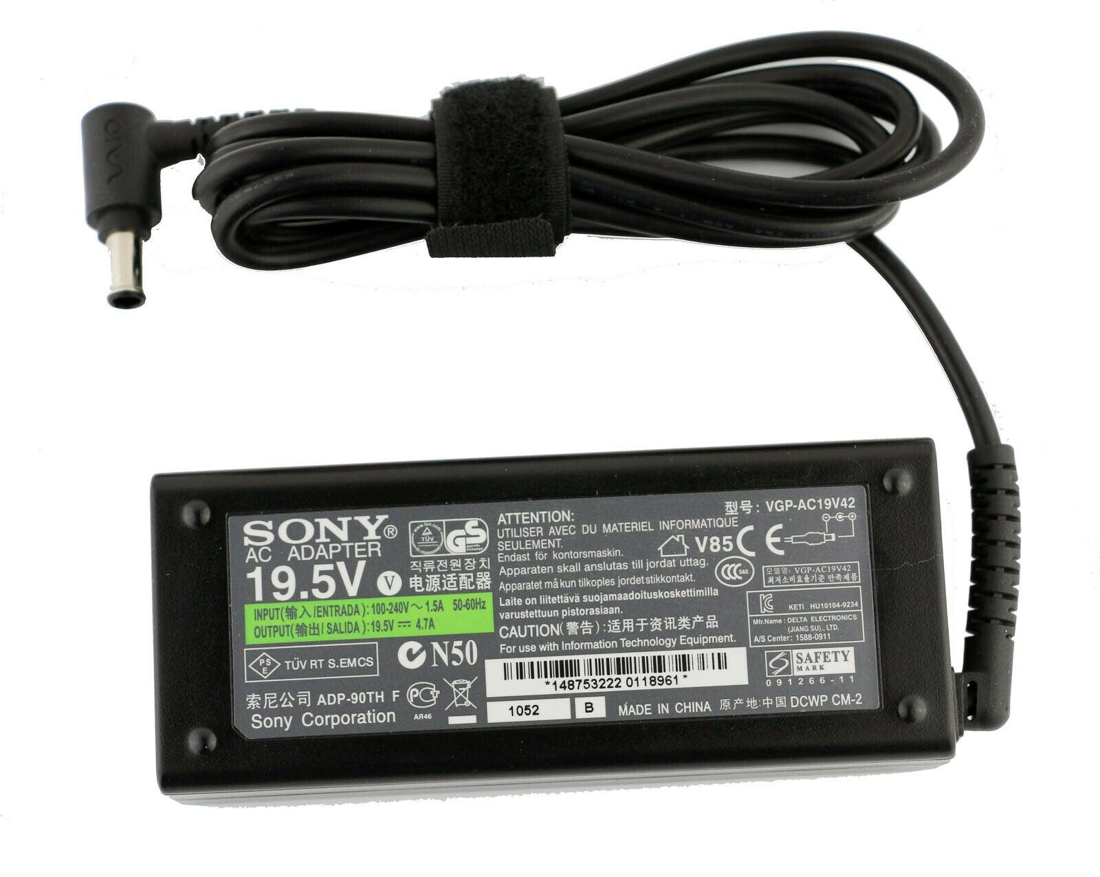 19.5V 4.7A Original AC Power Adapter Charger For Sony VAIO VGP-AC19V42 VGP-AC19V37 VGP-BPL22 VGA-AC19V42 ADP-90TH (6.5*4.4mm)